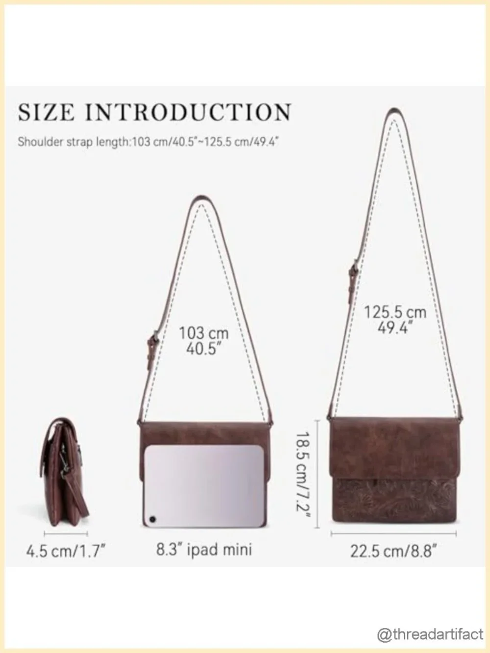 Women's Vegan Leather Crossbody Bag with Adjustable Strap